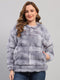Rock.it Women Grey Self Design Round Neck Full Sleeve Sweatshirt
