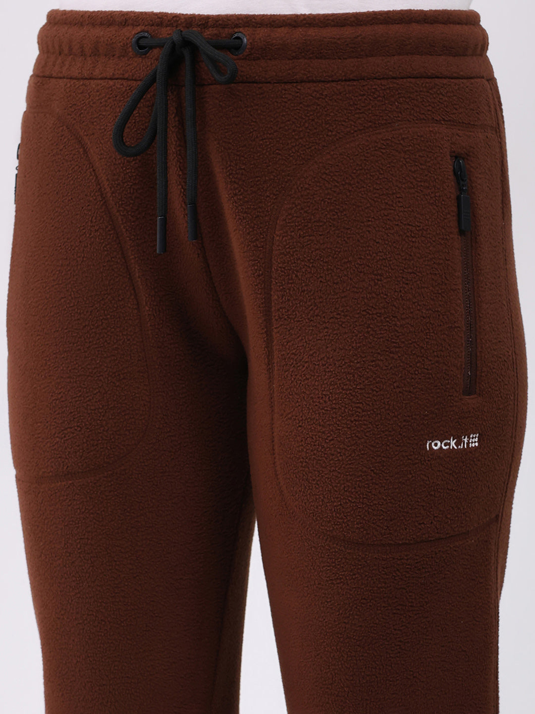 Rock.it Women Brown Solid Regular Fit Winter Lower
