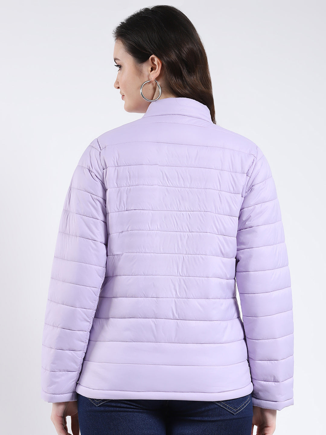 Rock.it Women Purple Solid Mock Neck Full Sleeve Jacket