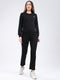 Rock.it Women Black Solid Round Neck Full Sleeve Winter Tracksuit