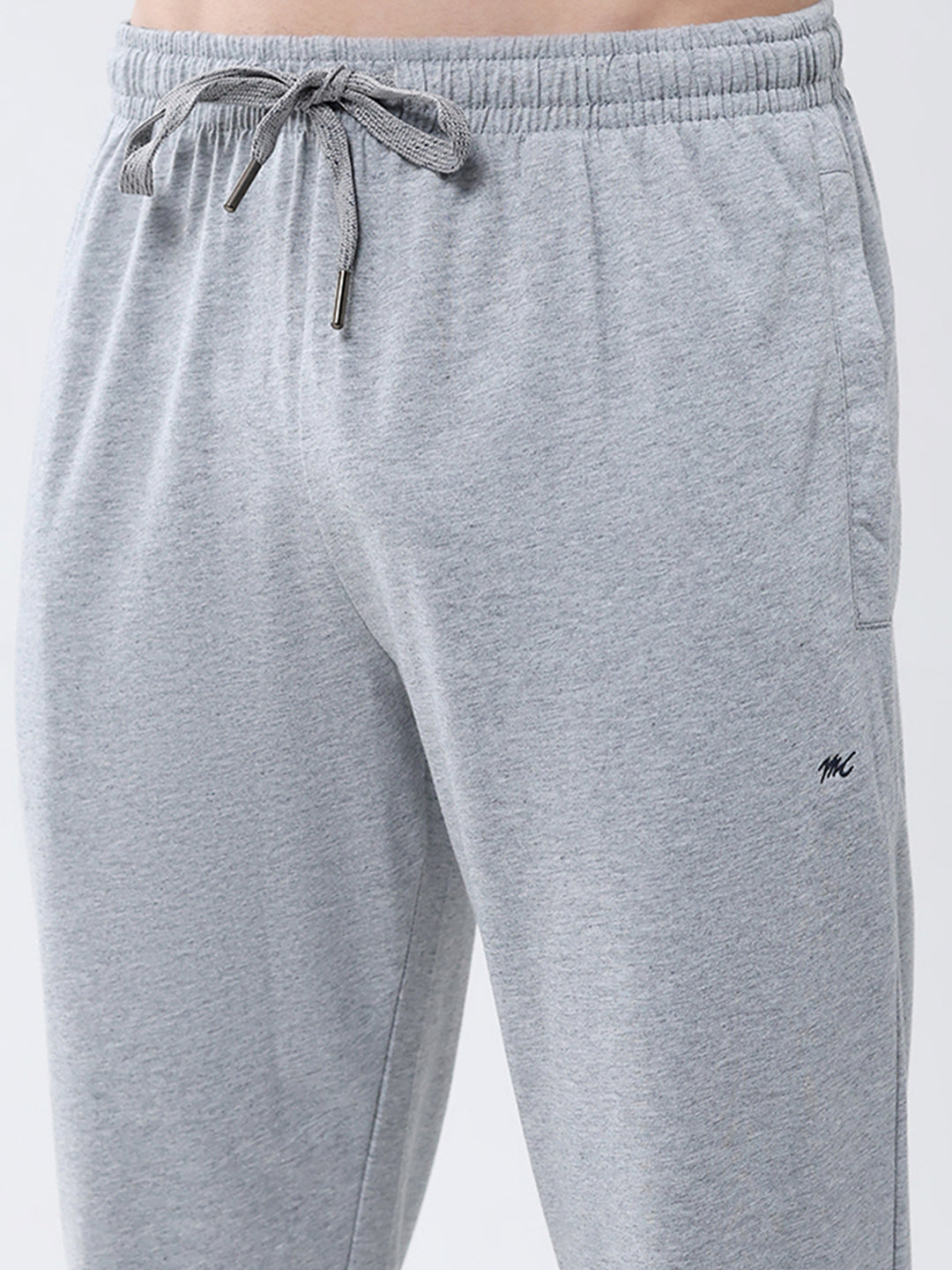Men Grey Solid Regular Fit Lower