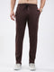 Men Brown Solid Regular Fit Lower