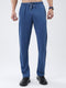 Men Blue Solid Regular Fit Lower