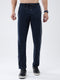 Men Navy Blue Solid Regular Fit Lower