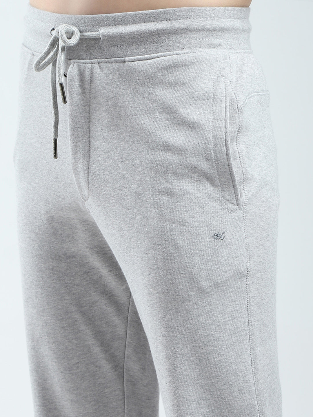 Men Grey Solid Regular Fit Lower