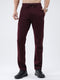 Men Maroon Solid Regular Fit Lower