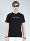 Men Black Solid Round Neck Half Sleeve T-Shirt