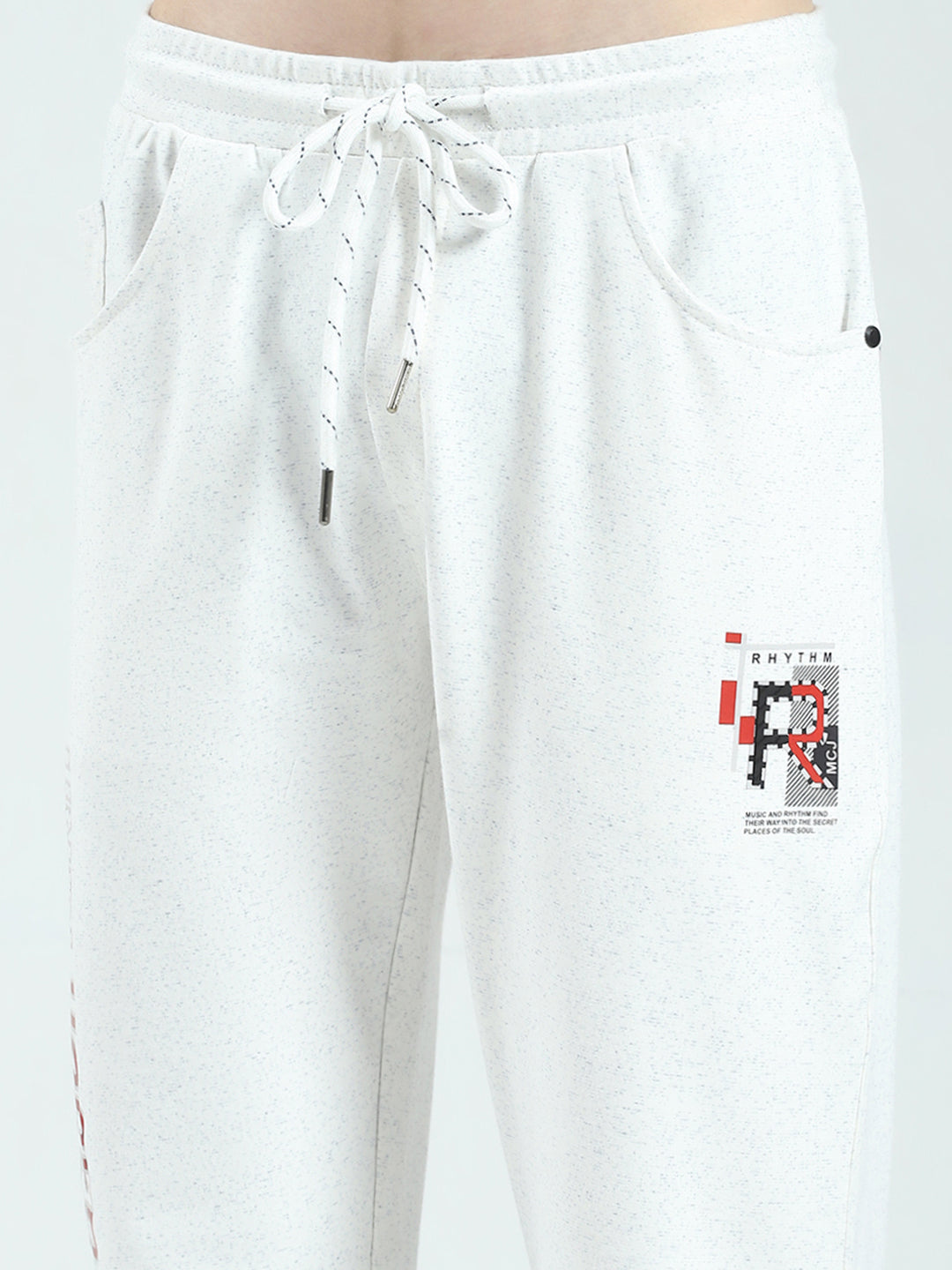 Men White Solid Regular Fit Lower