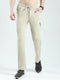 Men Beige Solid Regular Fit Lower