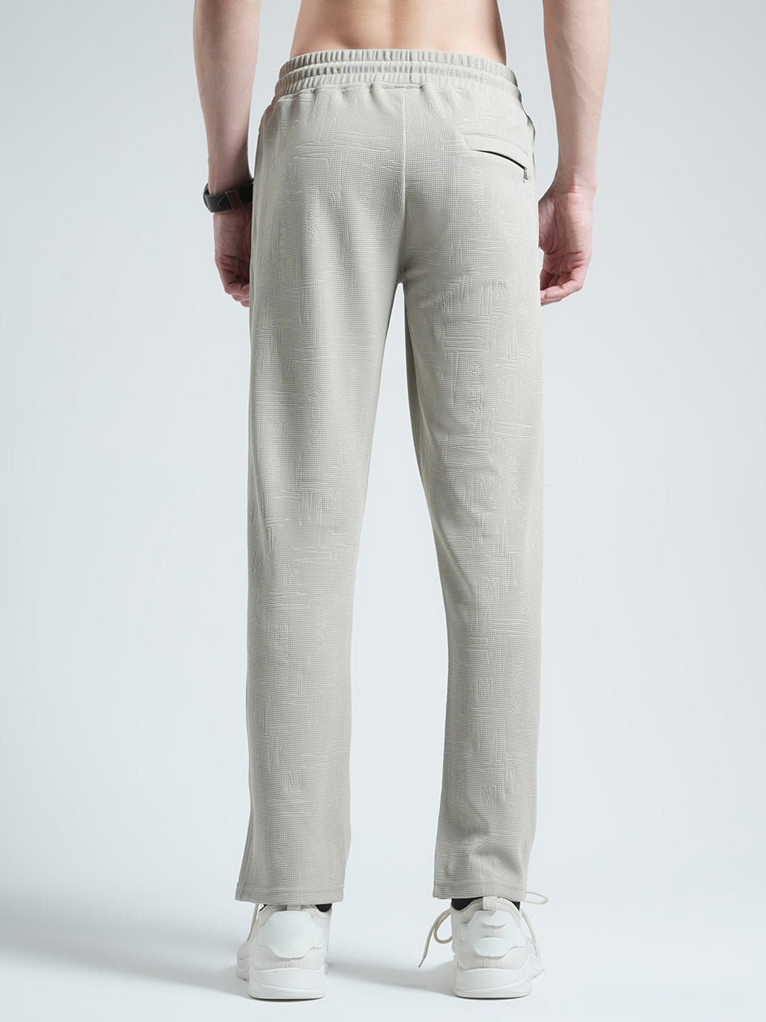 Men Grey Solid Regular Fit Lower