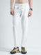 Men White Solid Regular Fit Lower