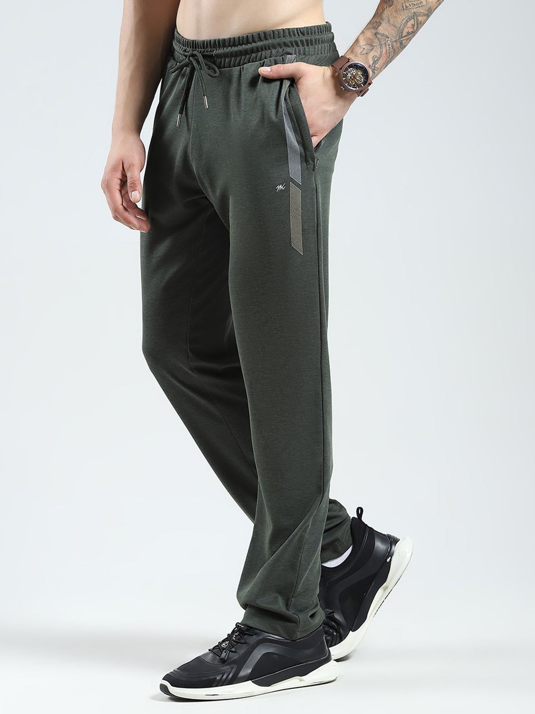 Men Green Solid Collar Half Sleeve Lower Set