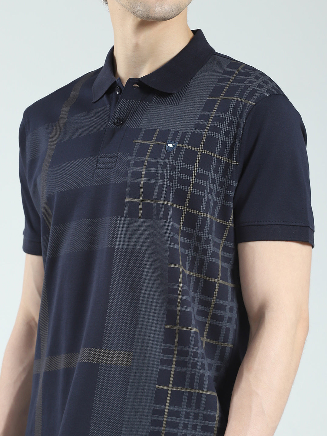 Men Navy Blue Printed Collar Half Sleeve 3 Pc Combo Set