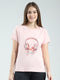Women Pink Printed Round Neck Half Sleeve Top