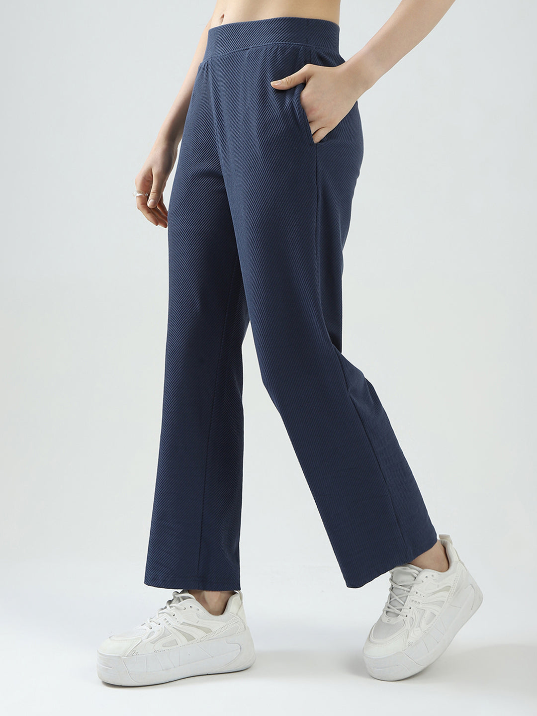 Women Blue Self Design Hooded Half Sleeve Cords Set