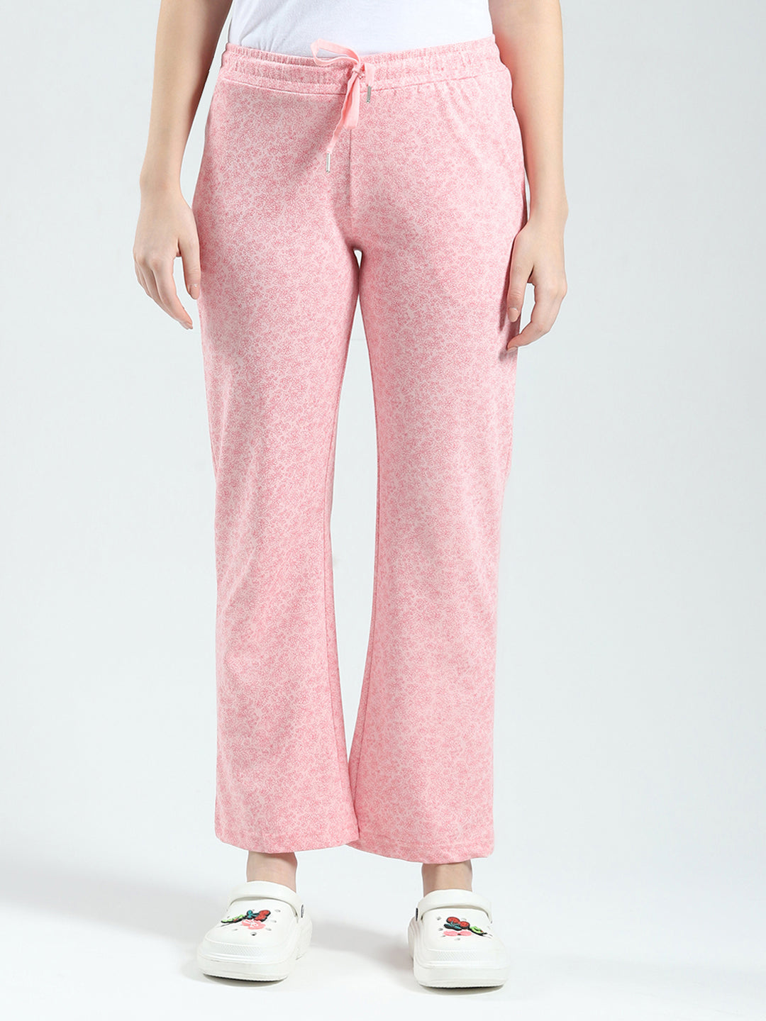 Women Pink Printed Regular Fit Lower