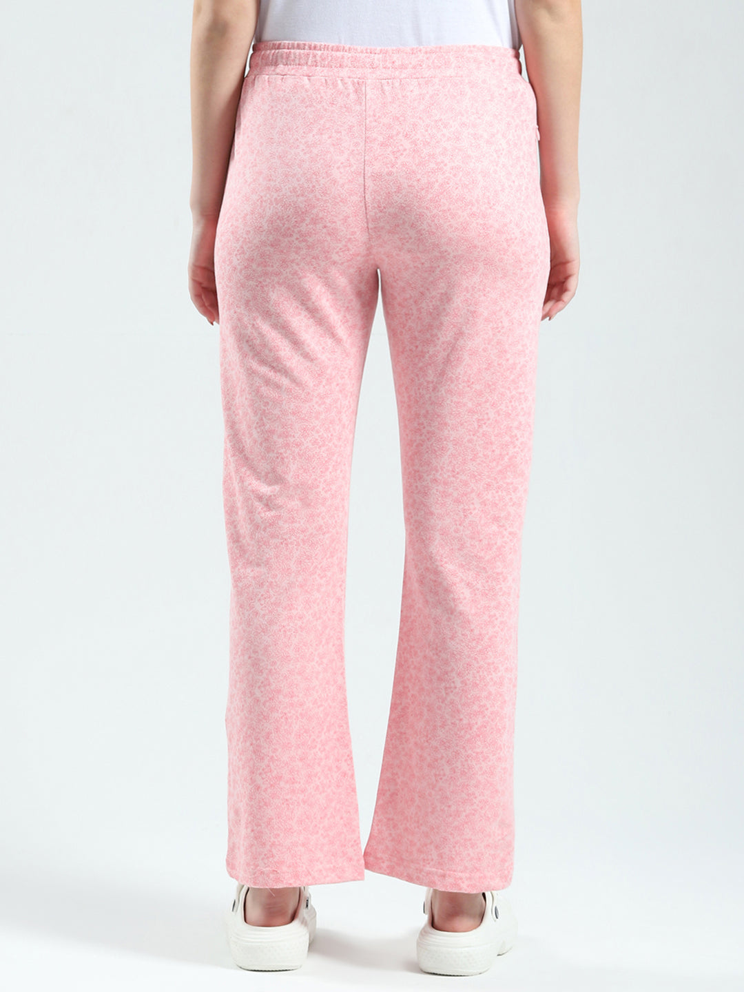 Women Pink Printed Regular Fit Lower