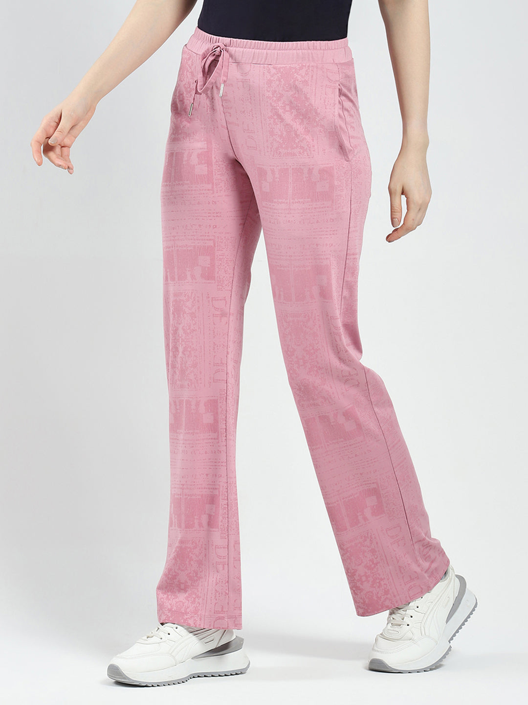 Women Pink Printed Regular Fit Lower