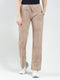 Women Khaki Printed Regular Fit Lower