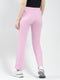 Women Purple Solid Regular Fit Lower