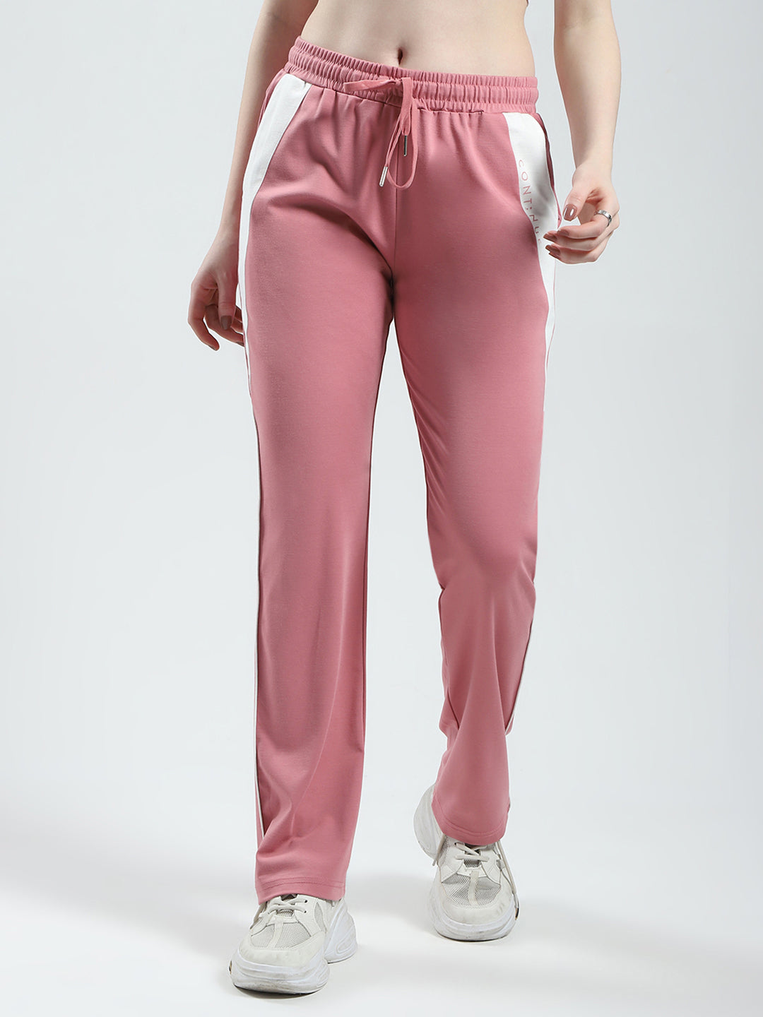 Women Pink Solid Regular Fit Lower