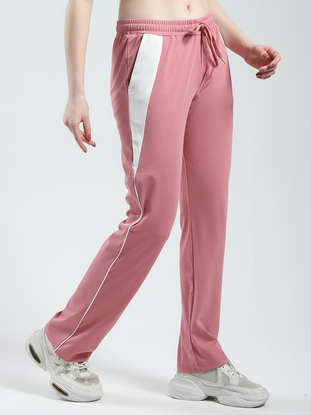 Women Pink Solid Regular Fit Lower