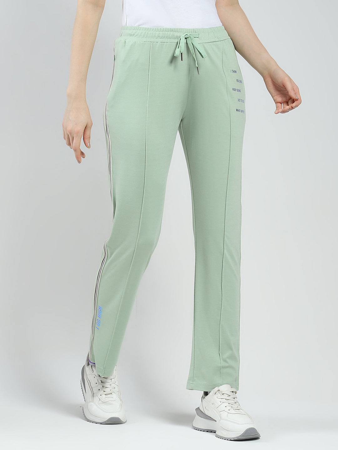 Women Green Printed Regular Fit Lower