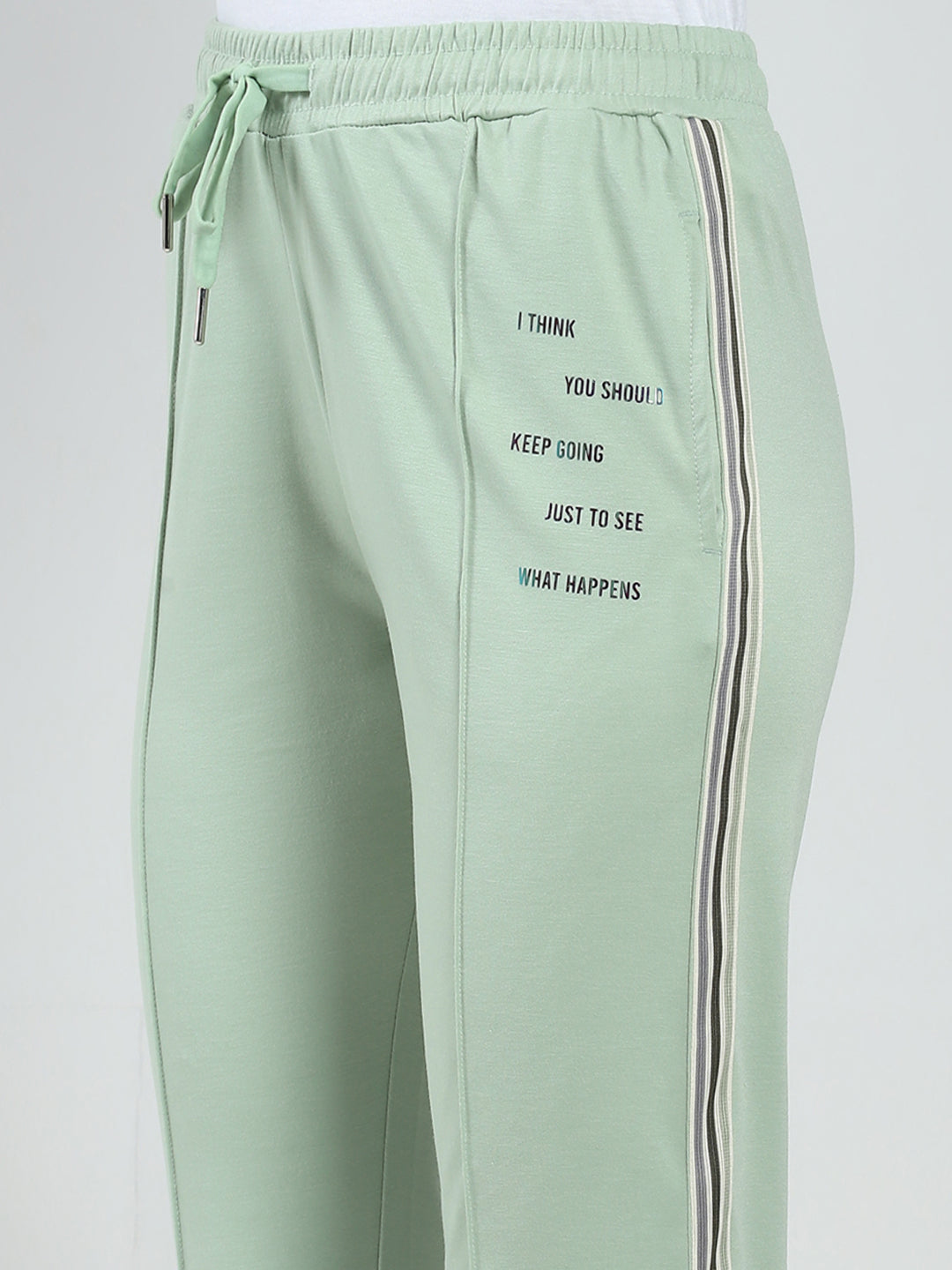 Women Green Printed Regular Fit Lower