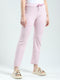Women Purple Self Design Regular Fit Lower
