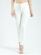 Women White Solid Regular Fit Jegging