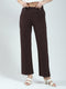 Women Brown Plain Regular Fit Jegging