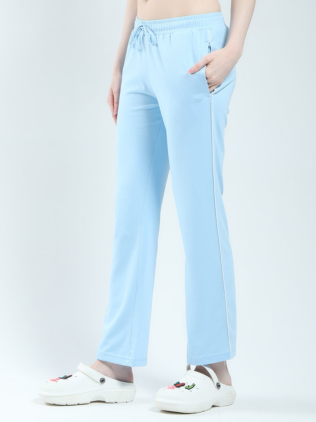 Women Blue Printed Round Neck Half Sleeve Combo Set