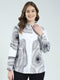 Women White Printed Collar Full Sleeve Top