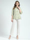 Women Green Printed Collar 3/4th Sleeve Cords Set
