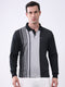 Men Black Stripe Collar Full Sleeve Winter T-Shirt