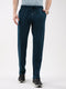 Men Teal Blue Solid Regular Fit Winter Lower