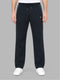 Men Navy Blue Solid Regular Fit Winter Lower