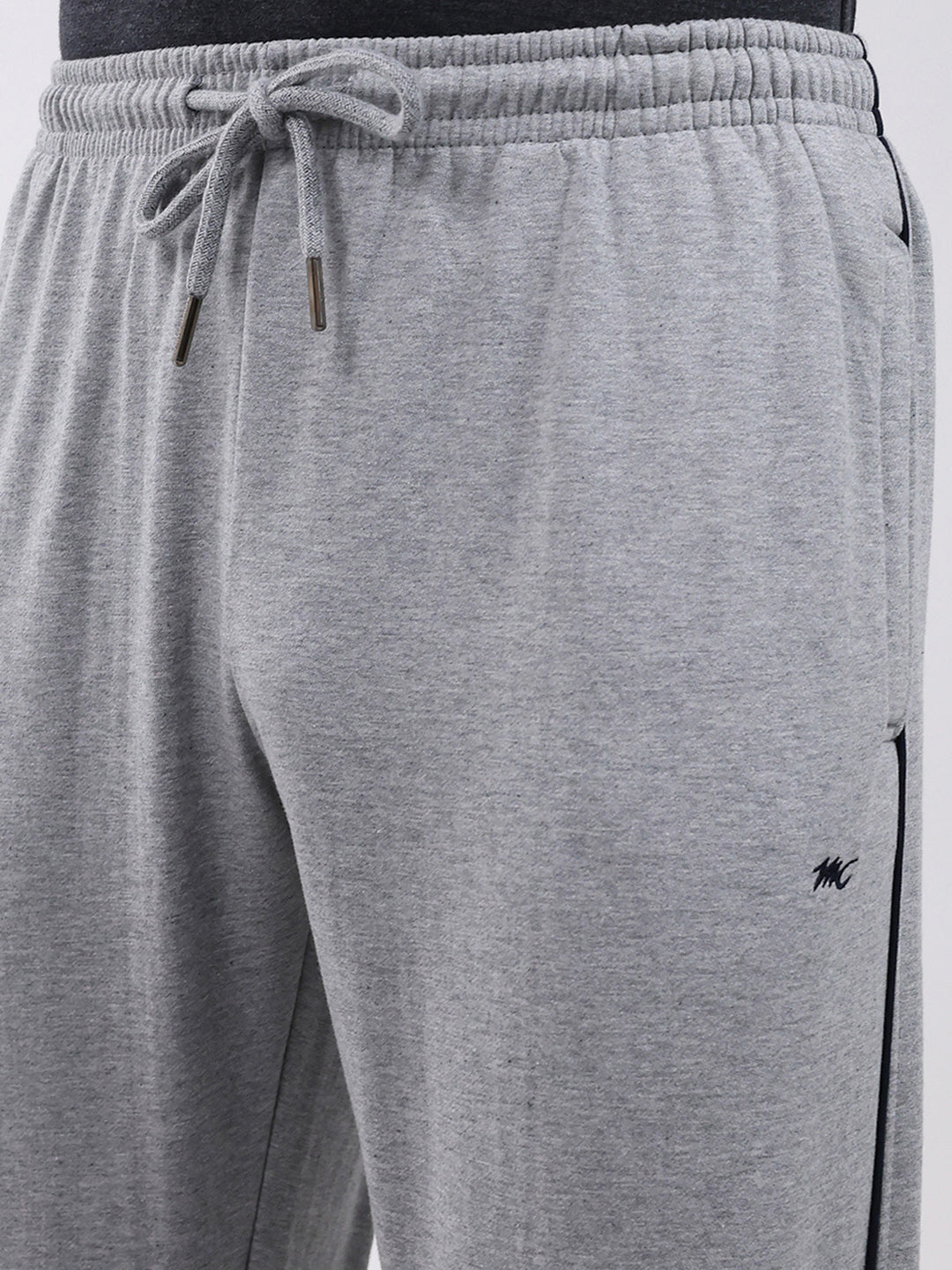 Men Grey Solid Regular Fit Winter Lower