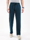 Men Teal Blue Solid Regular Fit Winter Lower