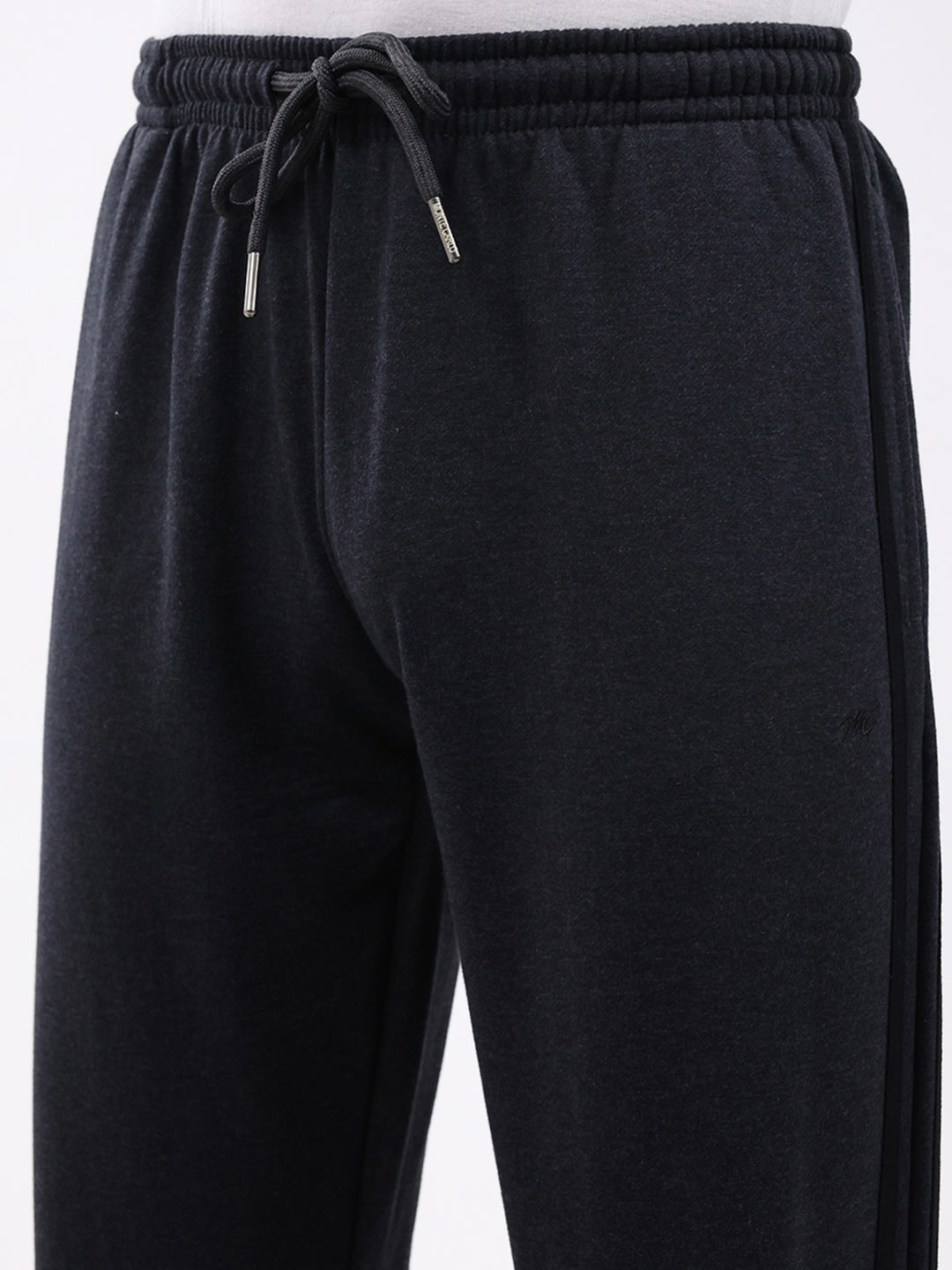 Men Charcoal Solid Regular Fit Winter Lower