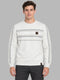 Men Off White Printed Round Neck Full Sleeve Sweatshirt
