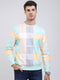 Men Green Printed Round Neck Full Sleeve Sweatshirt