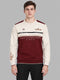 Men Maroon Printed Round Neck Full Sleeve Sweatshirt
