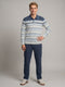 Men Blue Solid Collar Full Sleeve Winter Tracksuit