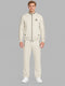 Men Camel Brown Solid Collar Full Sleeve Winter Tracksuit