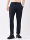 Men Navy Blue Solid Regular Fit Winter Lower