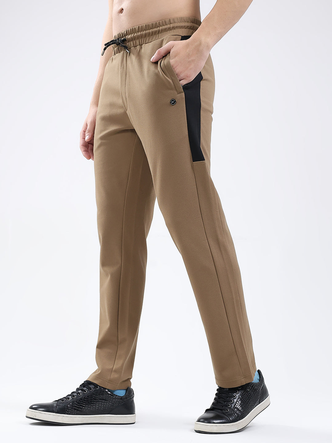 Men Brown Solid Regular Fit Winter Lower