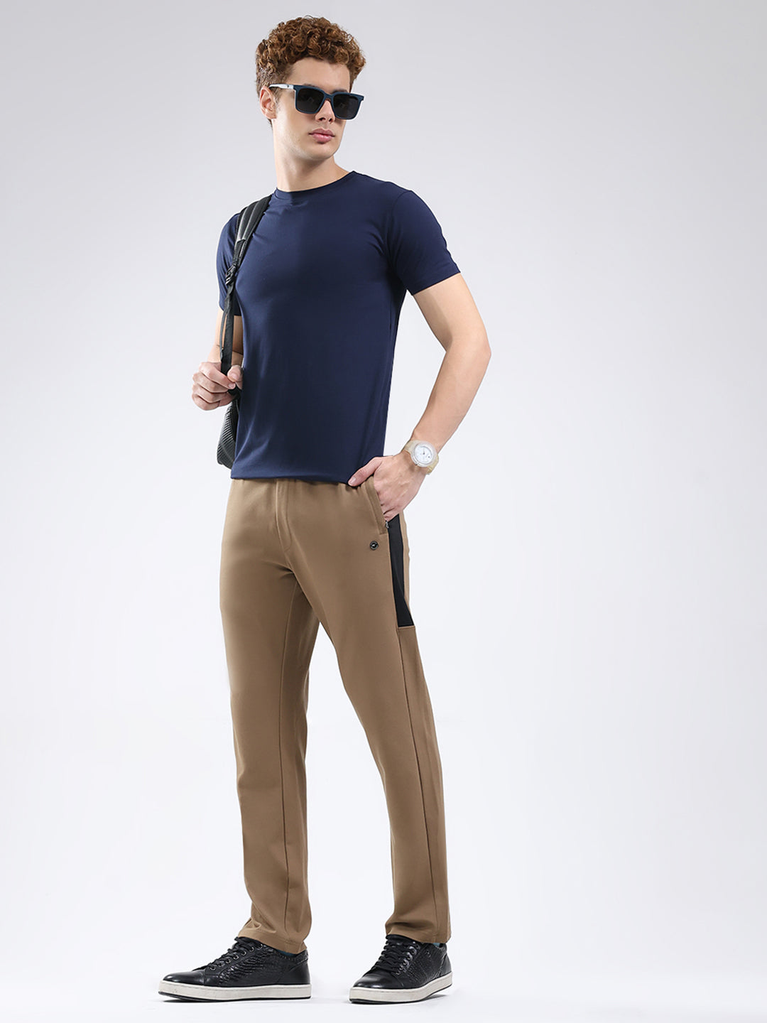 Men Brown Solid Regular Fit Winter Lower