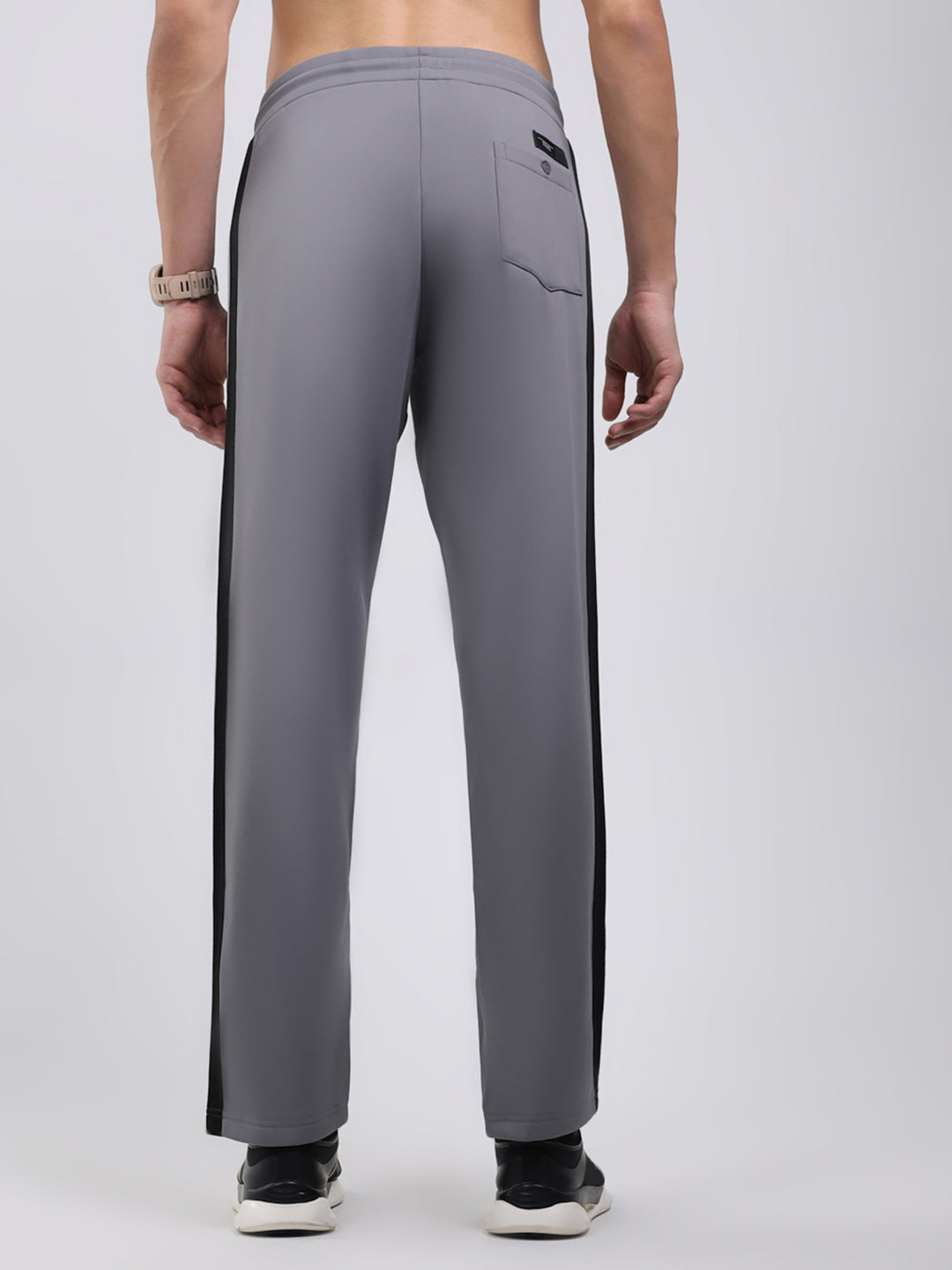 Men Grey Solid Regular Fit Winter Lower