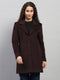Women Burgundy Solid Collar Full Sleeve Coat
